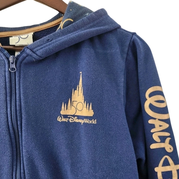 Walt Disney World 50th Anniversary Zip Up Hoodie Mickey Mouse & Friends 1X - Picture 4 of 10